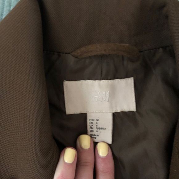 H&M Olive cropped biker jacket - Picture 2 of 4
